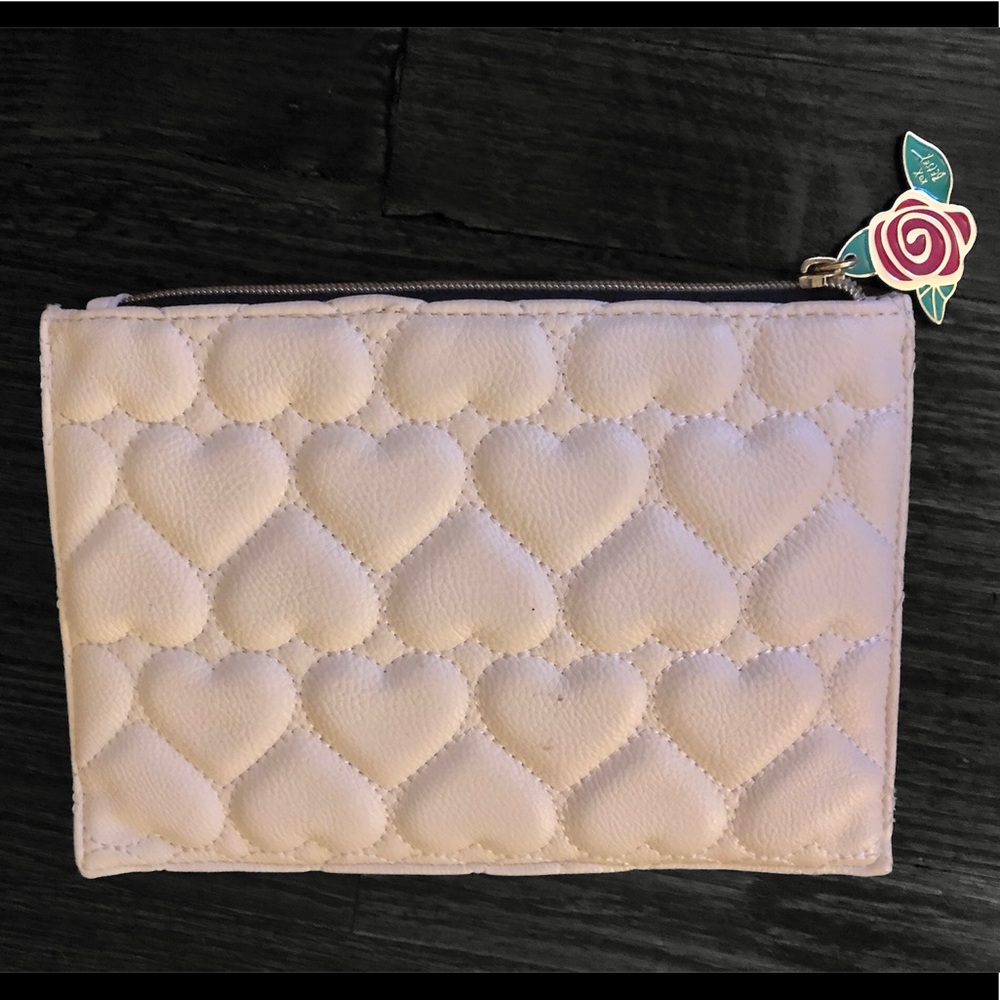 - Betsey Johnson White Quilted Clutch Purse Bag